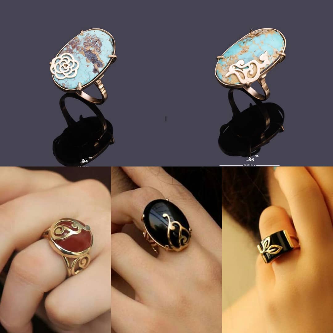 انواع انگشتر با نگین سنگ.jpg